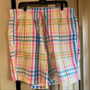 Bugatchi multi colored tie waist bathing suit